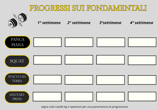 check list monitoraggio progessi